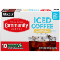 Community® Coffee Vanilla Sweet Cream Iced Coffee Keurig K-Cup Perspective: Main