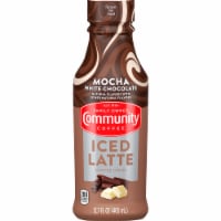 Community Coffee® Mocha White Chocolate Latte Iced Coffee Bottle Perspective: Main