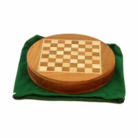Wordlwise Magnetic Round Wood Inlaid Chess Set