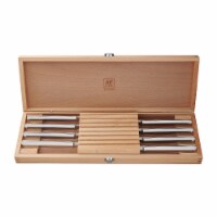 ZWILLING 8-pc Stainless Steel Steak Knife Set w/Presentation Case Perspective: Main