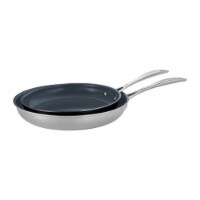 ZWILLING Clad CFX 2-pc Stainless Steel Ceramic Nonstick 10-in & 12-in Fry Pan Set