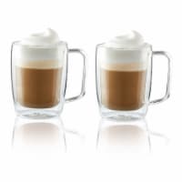 Henckels Cafe Roma 2-pc Double-Wall Glassware 15oz Glass Latte Mug Set