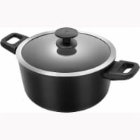 Zavor Noir Cast Aluminum Ceramic Nonstick Dutch Oven with Lid 7 qt - Black