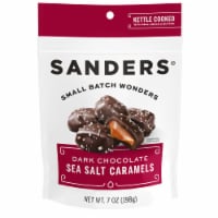 Sanders® Dark Chocolate Sea Salt Caramels Candy Pouch Perspective: Main