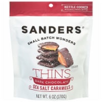 Sanders® Thins Dark Chocolate Sea Salt Caramels Perspective: Main