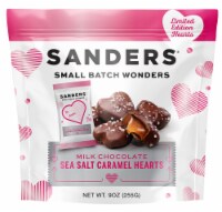 Sanders Milk Chocolate Sea Salt Caramel Hearts Valentine Candy Perspective: Main