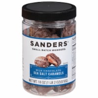 Sanders® Small Batch Wonders Milk Chocolate Sea Salt Caramels Tub Perspective: Main