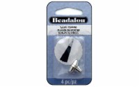 Beadalon Tassel Topper Sm Cone 1.3mm Slvr Plt 4pc
