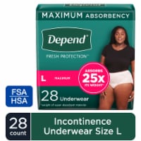 Depend Fresh Protection Adult Incontinence Underwear Maximum L Blush Underwear