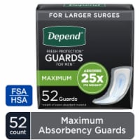 Depend Incontinence Guards/Incontinence Pads for Men/Bladder Control Pads Maximum Absorbency Guards
