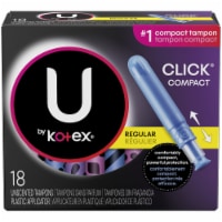 U by Kotex Click Compact Regular Absorbency Unscented Tampons Perspective: Main