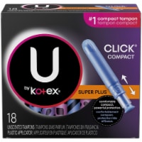 U by Kotex Click Compact Super Plus Absorbency Unscented Tampons Perspective: Main