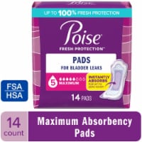 Poise Maximum Absorbency Regular Incontinence Pads