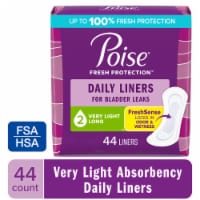 Poise Liners Daily Incontinence Panty Liners 2 Drop Very Light Absorbency Long Pantiliners