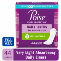 Poise Liners Daily Incontinence Panty Liners 2 Drop Very Light Absorbency Long Pantiliners