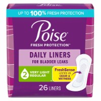 Poise Daily Incontinence Panty Liners Very Light Absorbency Pantiliners