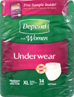 Depend For Women Extra Large Maximum Absorbency Soft Peach Incontinence Underwear Perspective: Main