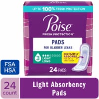 Poise Incontinence Pads for Women & Postpartum Incontinence Pads 3 Drop Light Long Length Pads