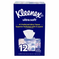 Kleenex Ultra Soft Facial Tissue, 3-ply, 85-count, 12-pack