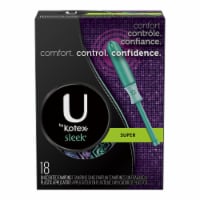 U by Kotex Sleek Super Unscented Tampons Perspective: Main