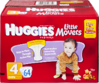 Huggies Little Movers Baby Diapers, Size 4 (22-37 lbs) Perspective: Main