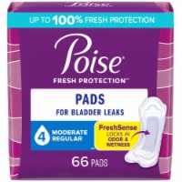 Poise Incontinence Pads for Women & Postpartum Incontinence Pads 4 Drop Moderate Regular Length Pads