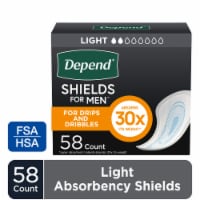 Depend Shields Bladder Control Shields Incontinence Pads For Men Light Absorbency Perspective: Main