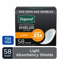 Depend Shields Bladder Control Shields For Men Light Absorbency Incontinence Pads