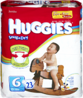 Huggies Snug & Dry Baby Diapers, Size 6 (35+ lbs), 124 count - King Soopers