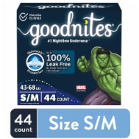 Goodnites Boys' Nighttime Bedwetting Underwear Size S/M (43-68 lbs) Perspective: Main