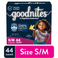 Goodnites Girls' Size S/M Nighttime Bedwetting Underwear Perspective: Main