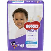 Huggies Little Movers Baby Diapers, Size 6 (35+ lbs), 18 count - Smith's  Food and Drug