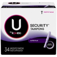 U by Kotex Security Super Plus Unscented Tampons Perspective: Main