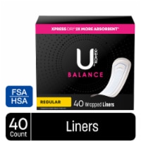U by Kotex Balance Regular Length Wrapped Panty Liners