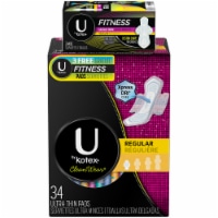 U by Kotex CleanWear Ultra Thin Regular Unscented Pads with Wings Perspective: Main
