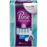 Poise Ultra Thin Regular Length Moderate Incontinence Pads without Wings Perspective: Main