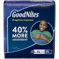 Goodnites Boys' Bedwetting Underwear, L/XL (60-125+ lbs) Perspective: Main