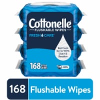 Cottonelle Fresh Care Flushable Wet Wipes Flip-Top Packs Adult Wet Wipes