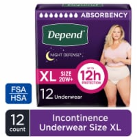 Depend Adult Incontinence Underwear Night Defense for Women, Size XL Perspective: Main