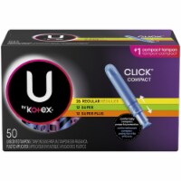 U by Kotex Jumbo Click Compact Regular/Super/Super Plus Tampons Multi Pack