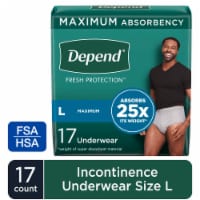 Depend Fit-Flex Adult Incontinence L Grey Underwear