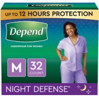 Depend Night Defense Medium Women's Underwear, 32 ct - Baker's