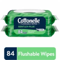 Cottonelle GentlePlus Flushable Wet Wipes with Aloe & Vitamin E Flip-Top Packs Adult Wet Wipes
