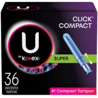 U by Kotex Click Compact Super Absorbency Unscented Tampons Perspective: Main