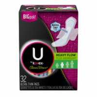 U by Kotex CleanWear Heavy Flow Unscented Ultra Thin Pads with Wings Perspective: Main