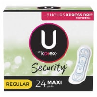 U by Kotex Security Feminine Pad Maxi 49061 144 per Case