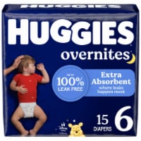 Huggies OverNites Baby Diapers, Size 6 (35+ lbs)