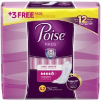 Poise Long Maximum Incontinence Pads Perspective: Main