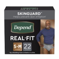 Depend Real Fit® Maximum Absorbency Small/Medium Men Underwear - Gray