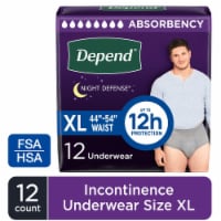 Depend Adult Incontinence Underwear Night Defense for Men, Size XL Perspective: Main